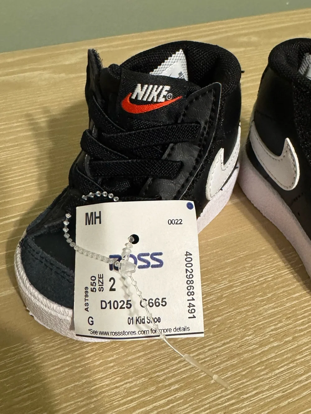 NWT Nike Black and White Baby High-Top Sneakers